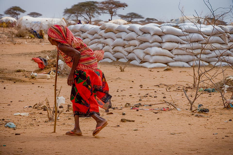 East Africa Drought 2011, woman and walking