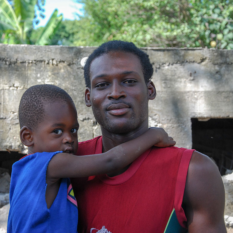 Haiti Earthquake 2010, father and son