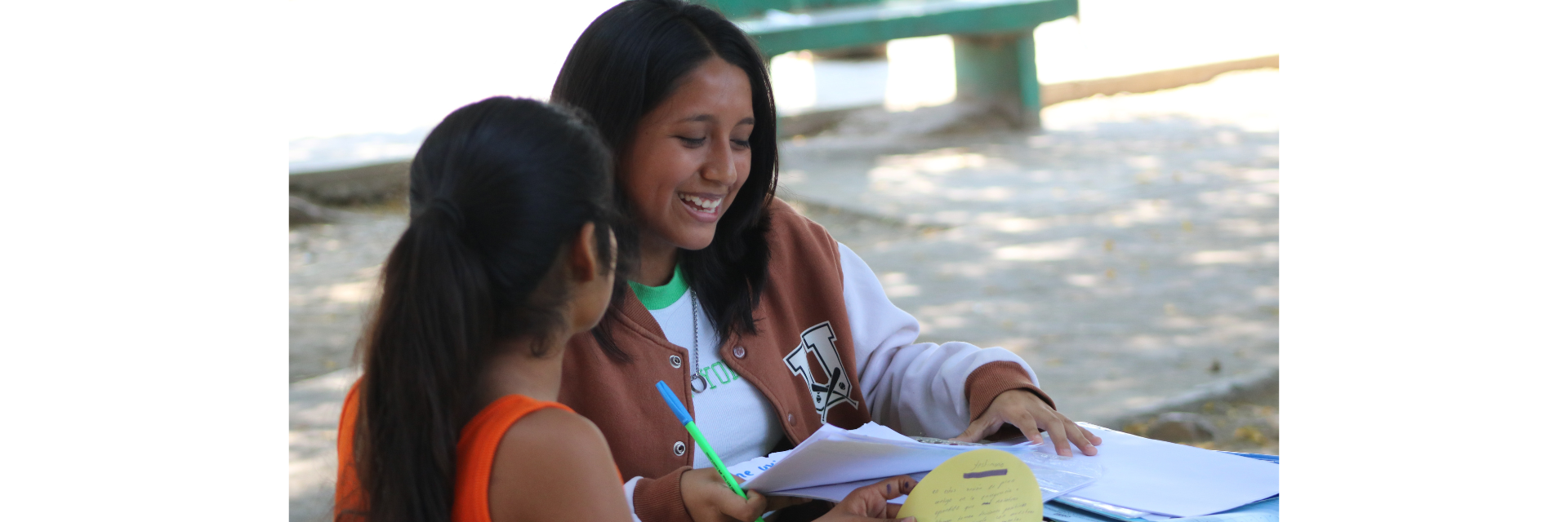 Sarai in a Plan International child-friendly space