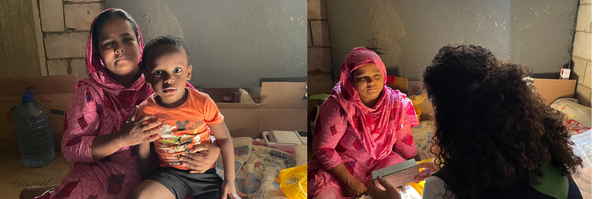 Yousra and her son