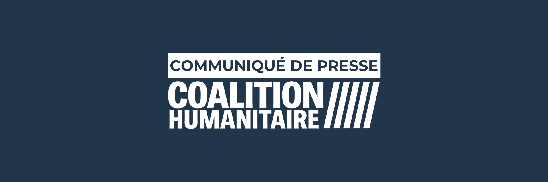 communique de presse - coalition humanitaire