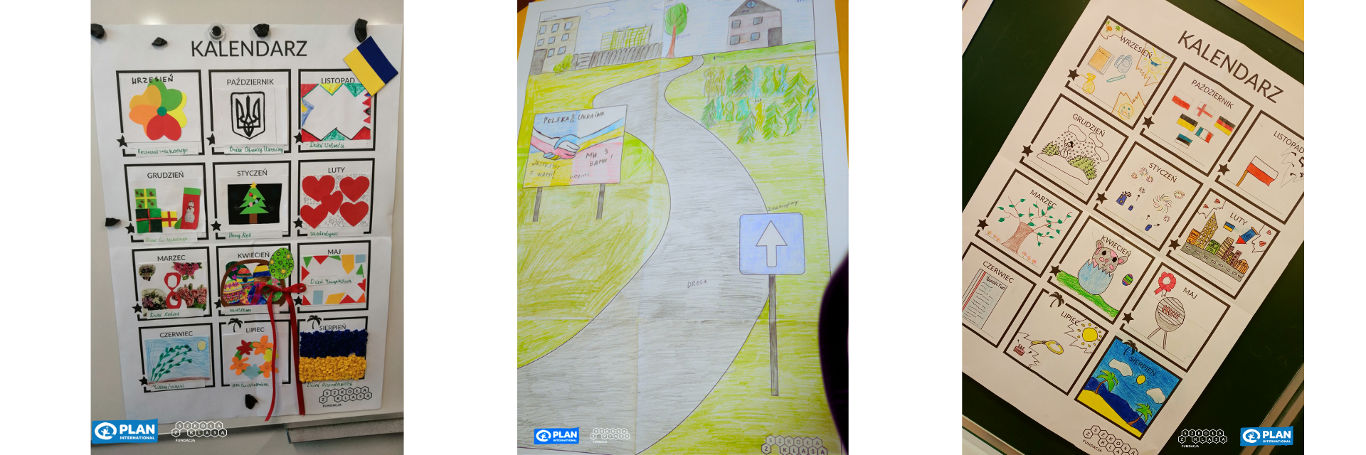 Pictures of teaching materials used for ukrainian students