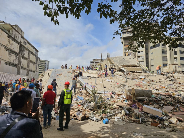 Une scène de destruction causée par un tremblement de terre au Venezuela