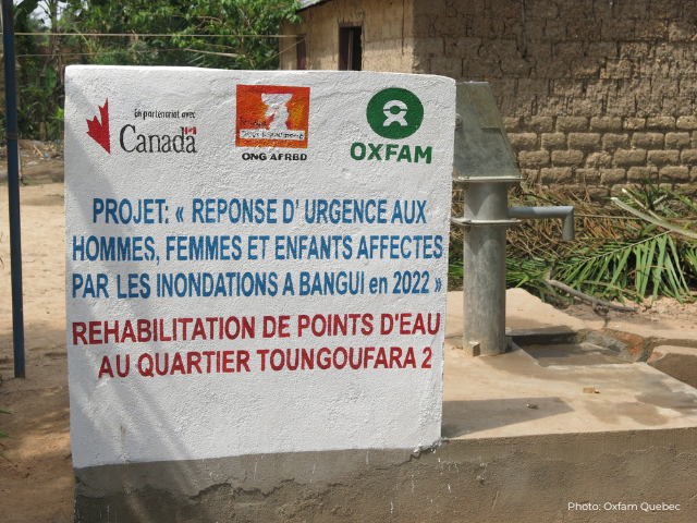 Humanitarian program announcement in Bangui