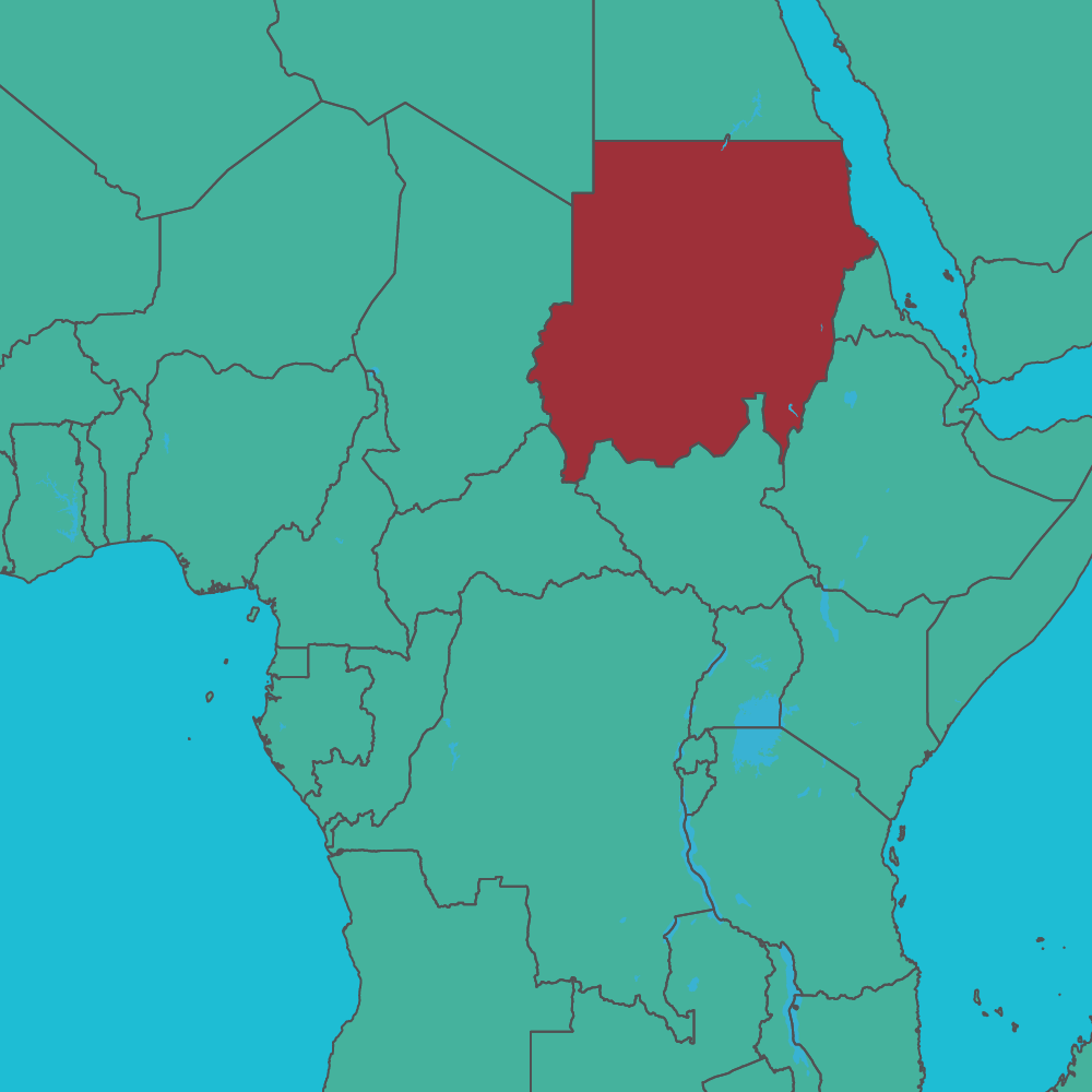 map of Sudan in Africa